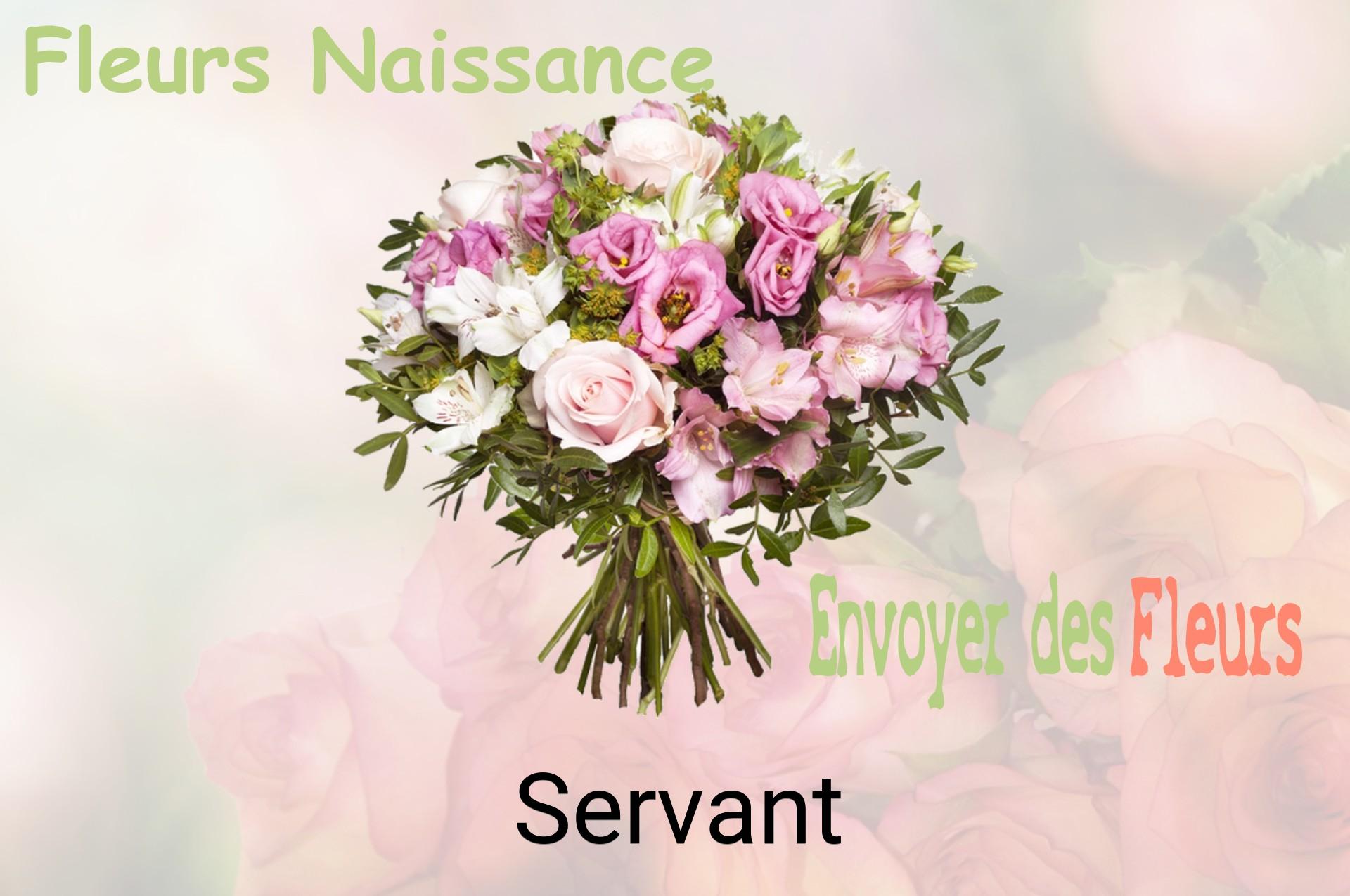 Bouquet de fleurs de naissance livré à Servant